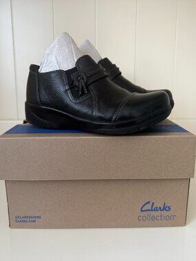 Clarks Leather slip on shoes
